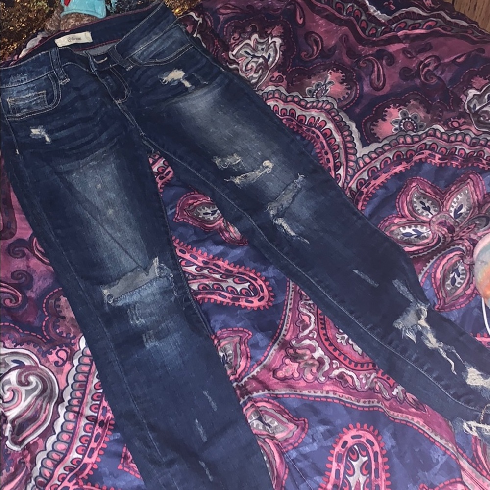 Dark blue ripped design Cello jeans
